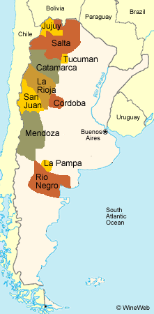argentina wine maps